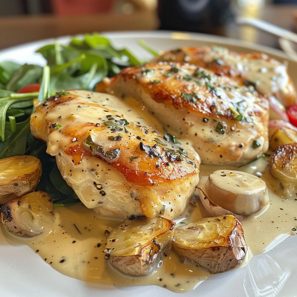 One Pan Creamy Boursin Chicken Recipe
