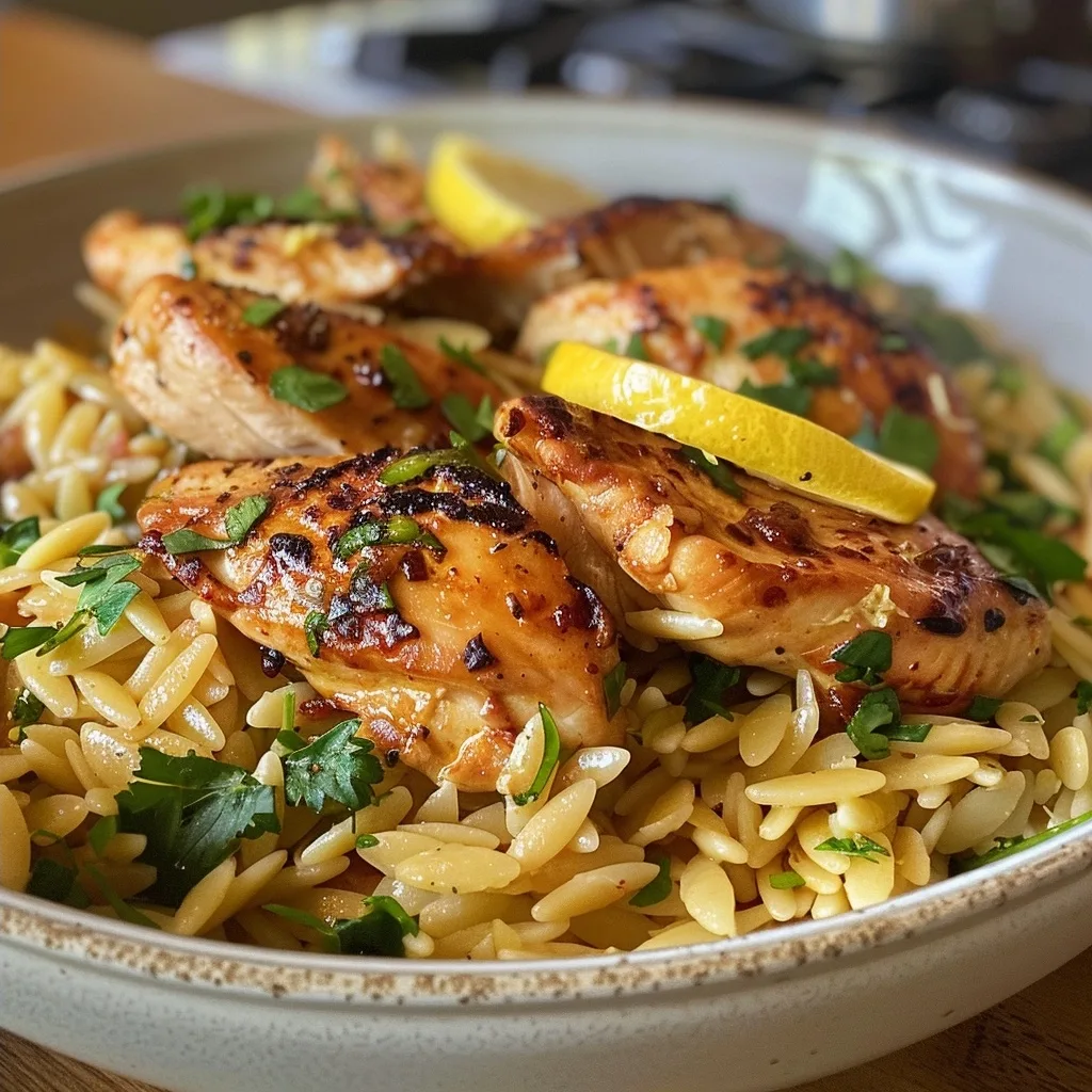 Easy One Pot Lemon Chicken Orzo