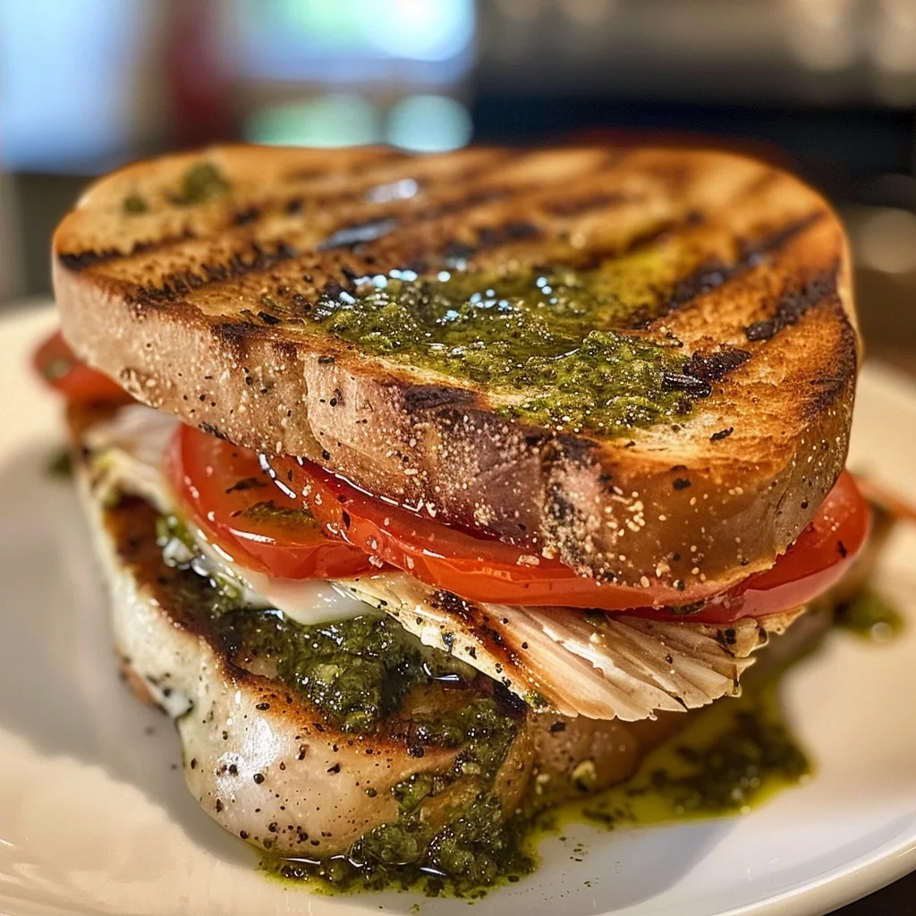 Chicken Pesto Caprese Sandwich