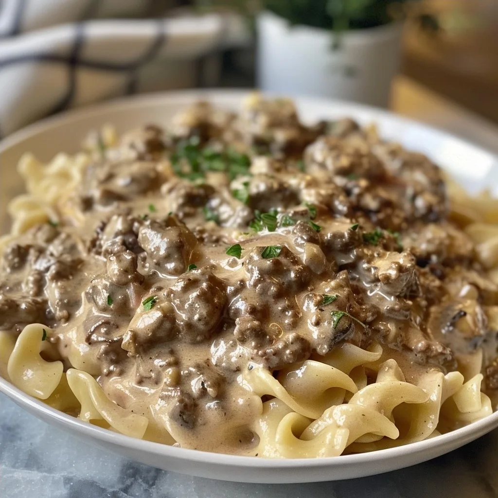 Instant Pot Hamburger Stroganoff