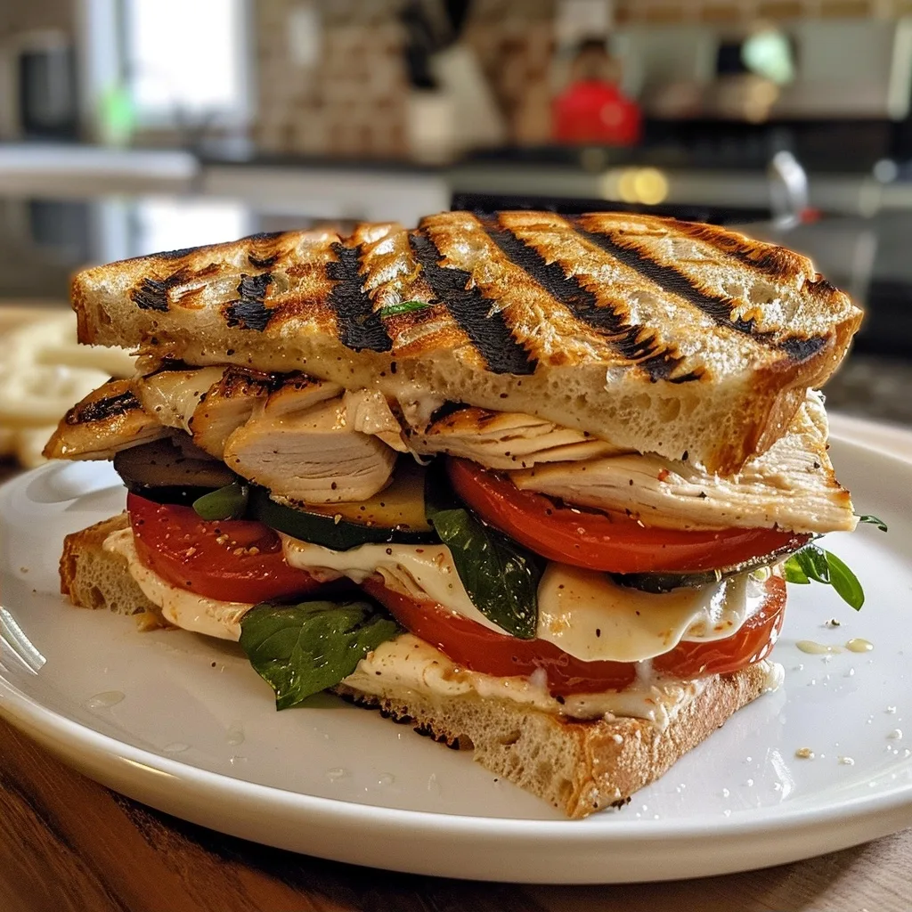 Chicken Caprese Panini Sandwich Recipe