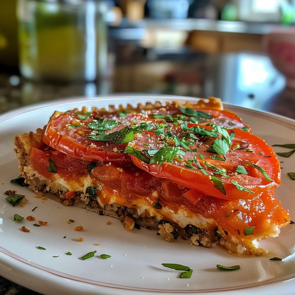 Easy Low-Carb Crustless Tomato Pie