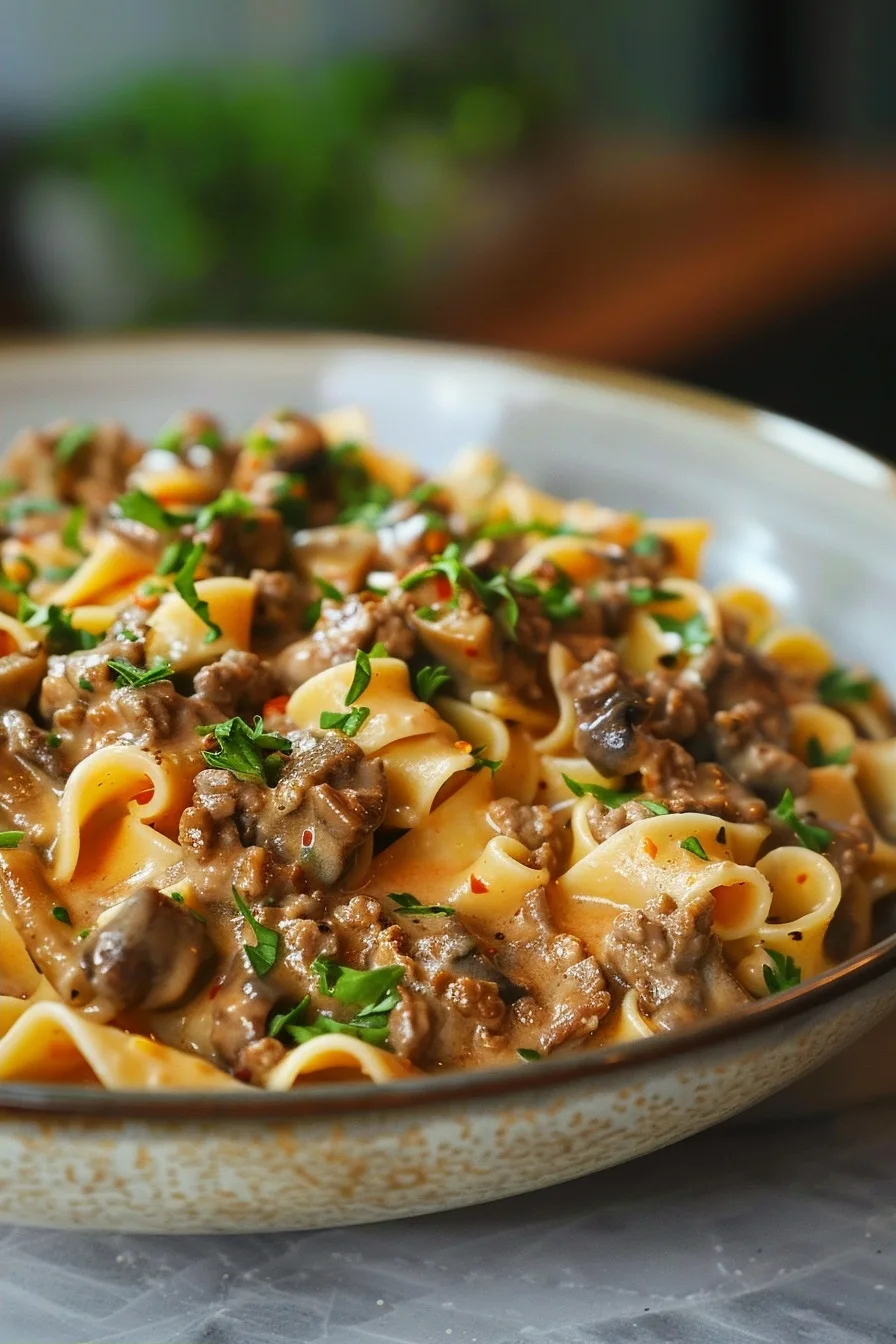 Easy Ground Beef Stroganoff Skillet 4 image 1784123276978