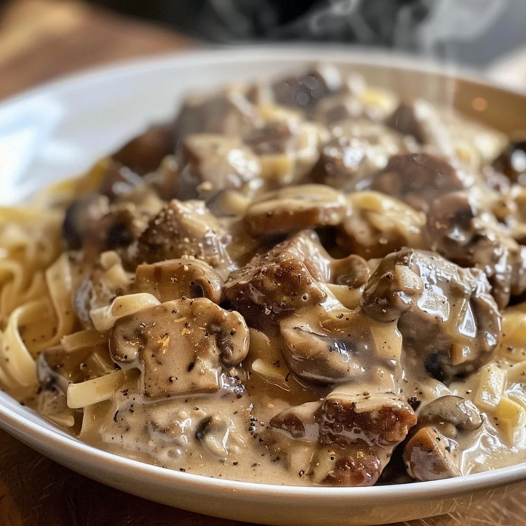 Quick Hamburger Beef Stroganoff Recipe