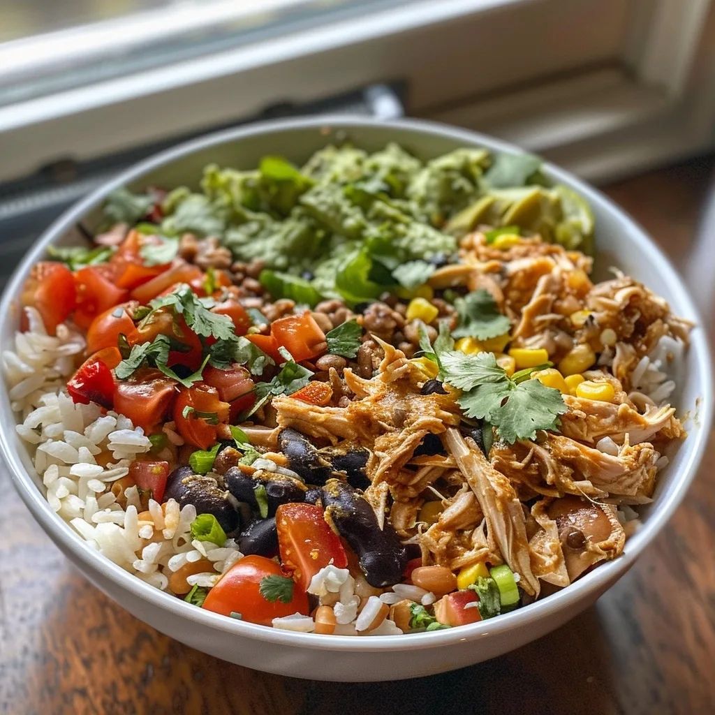 Shredded Chicken Burrito Bowl | Healthy Budget Meal | Fast