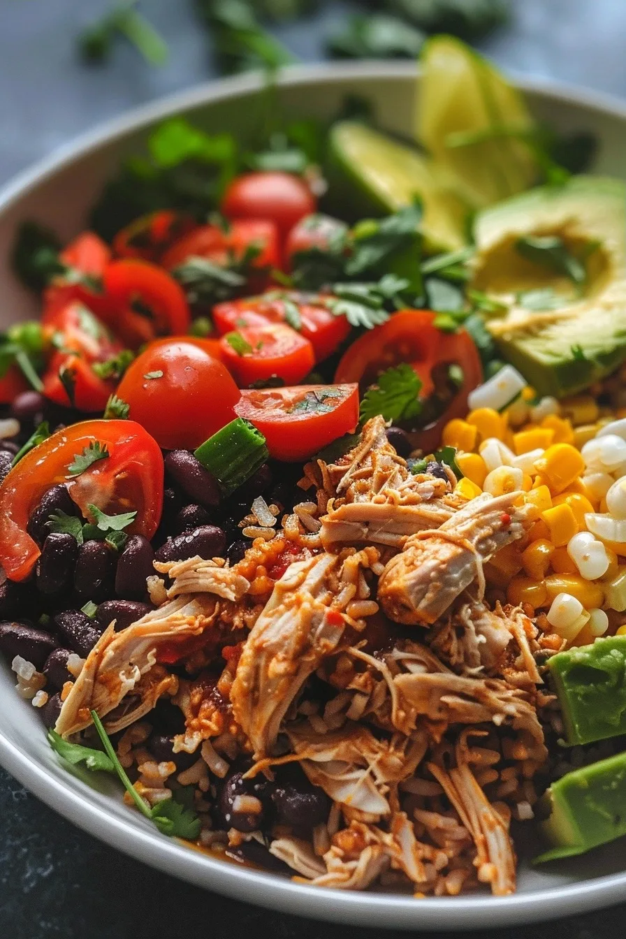 Shredded Chicken Burrito Bowl | Healthy Budget Meal | Fast 4 image 1784290678268