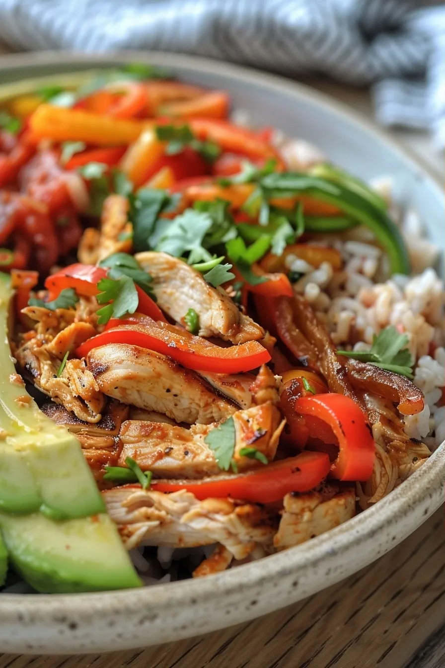 Crockpot Chicken Fajita Bowls | 30-Minute Dinner | Easy 4 image 1784290858759
