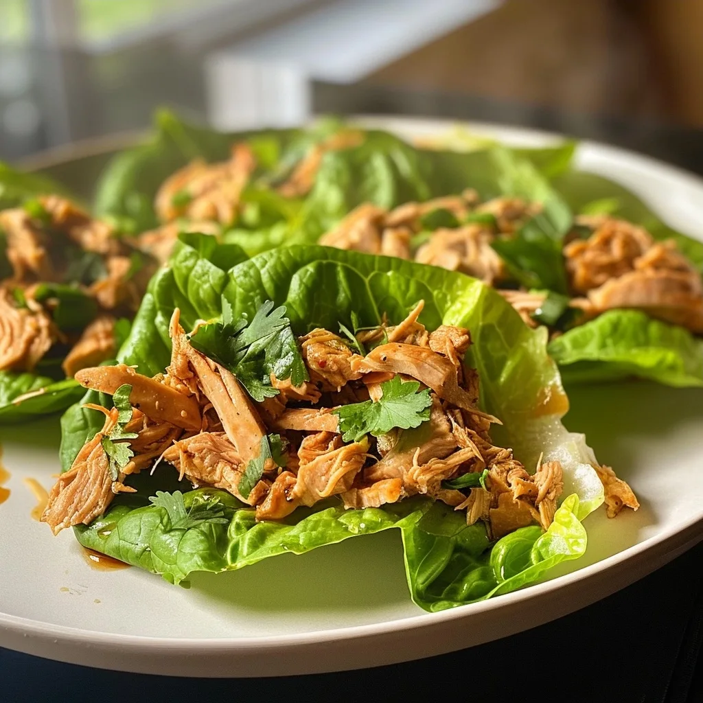 Healthy Shredded Chicken Lettuce Wraps | 15-Minute Meal | Low-Carb