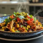 30-Minute BBQ Shredded Chicken Skillet with Corn and Black Beans
