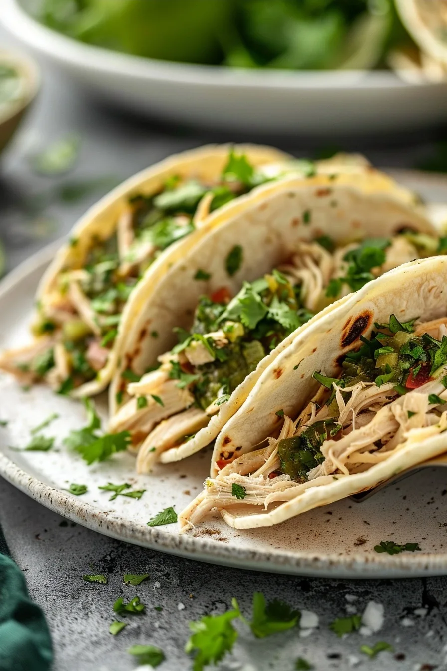 Instant Pot Salsa Verde Shredded Chicken Tacos 4 image 1784645689797