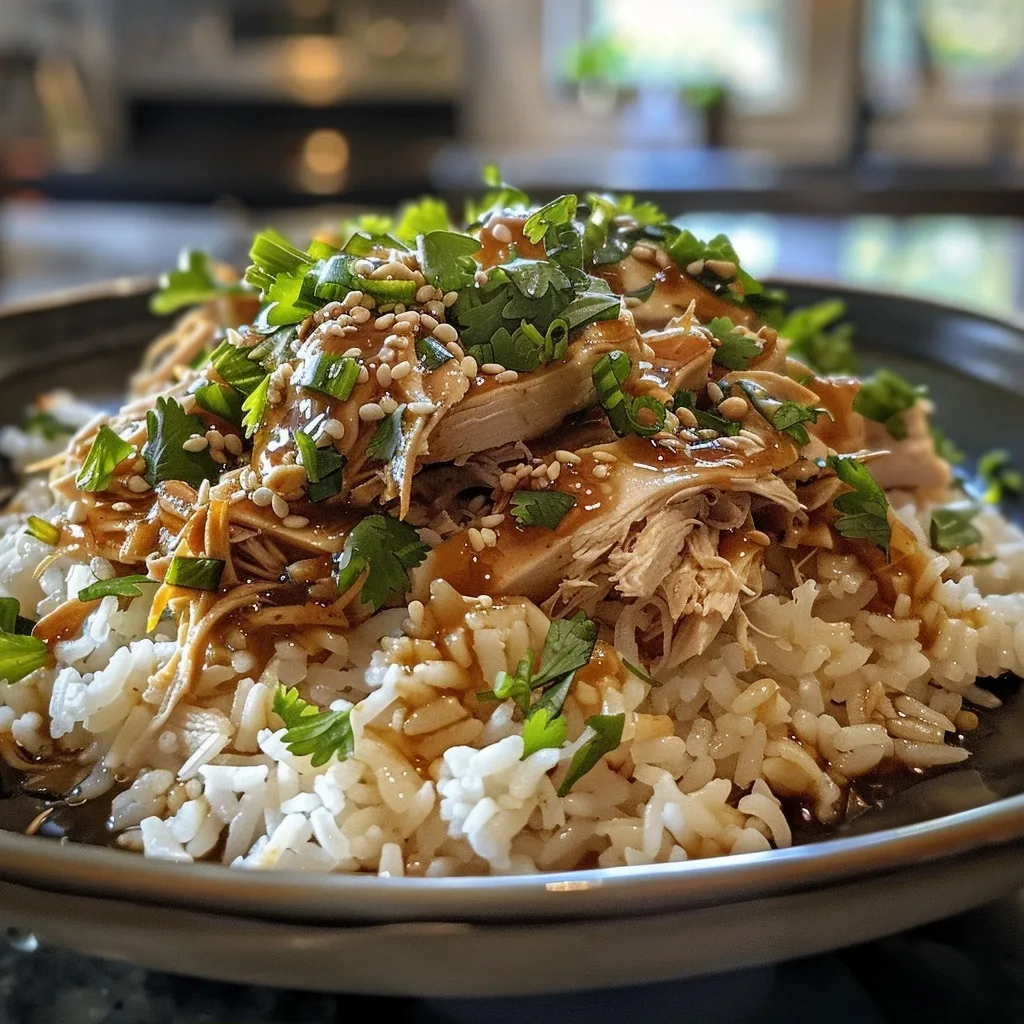 20-Minute Honey Mustard Shredded Chicken Rice Bowls