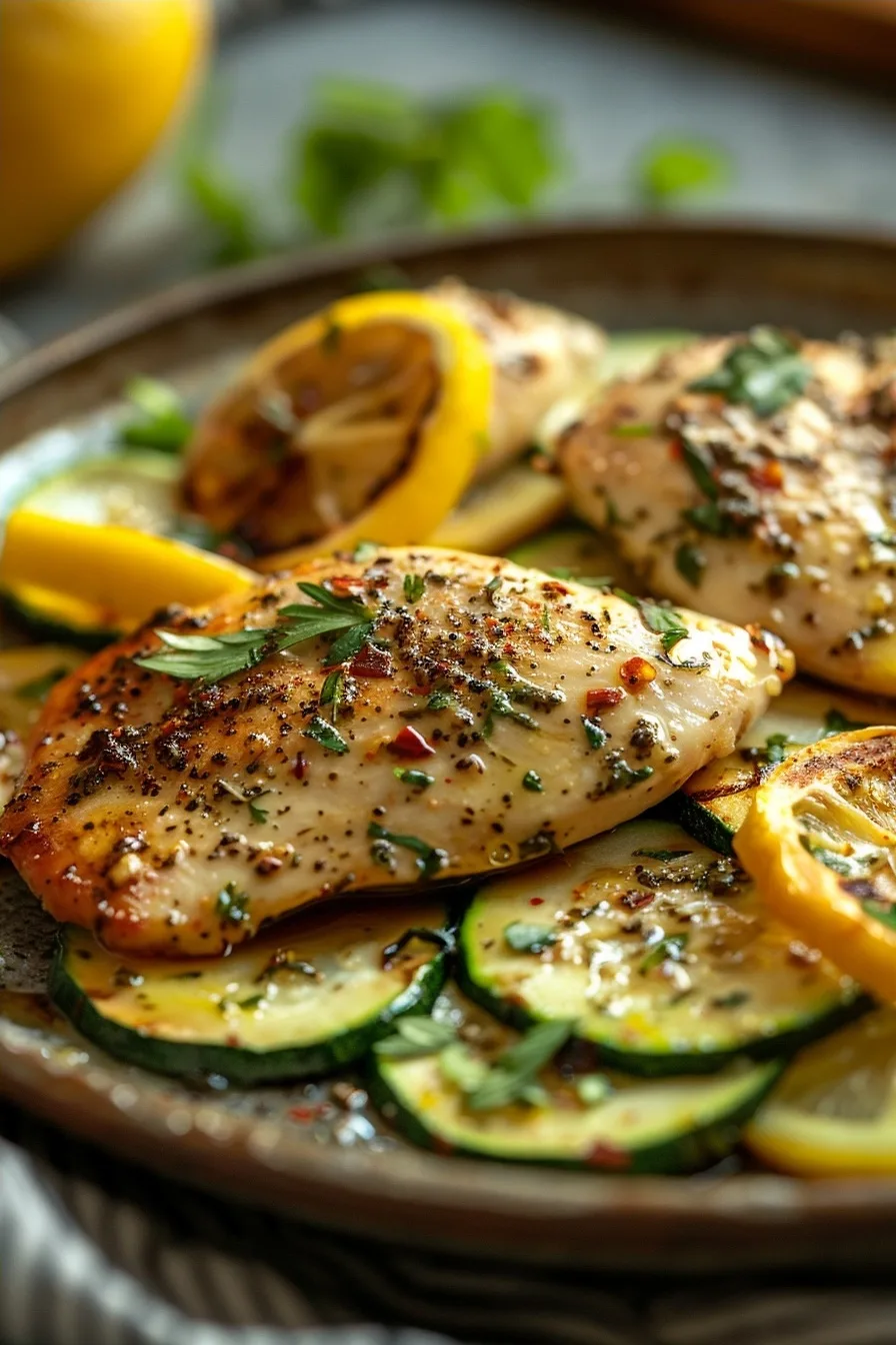 Sheet Pan Lemon Herb Chicken Breast and Zucchini 4 image 1784645902352