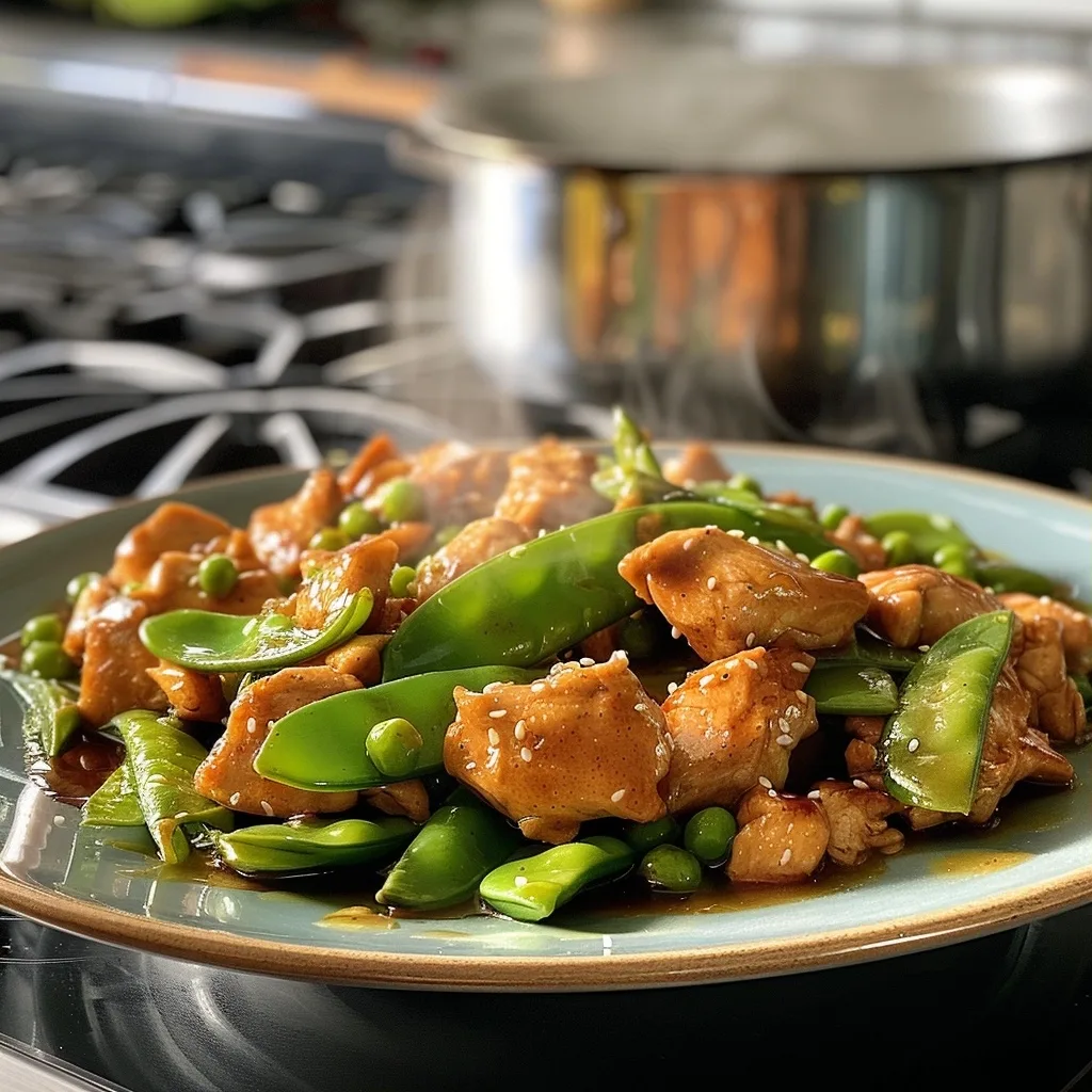 Quick Teriyaki Chicken and Snap Pea Stir Fry