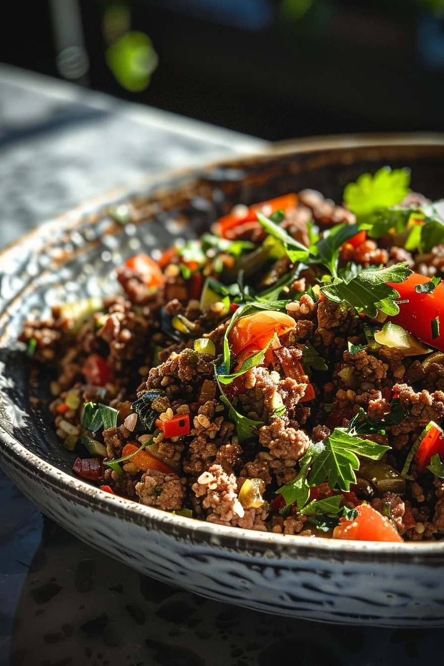 Quick Ground Beef Philly Cheesesteak Bowl 4 image 1784828564371