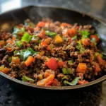 Mexican Picadillo Ground Beef Skillet