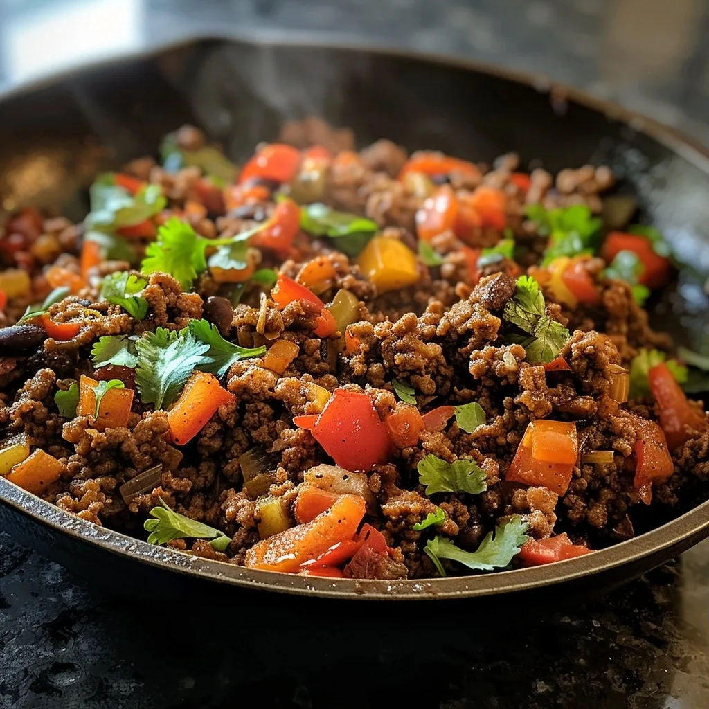 Mexican Picadillo Ground Beef Skillet