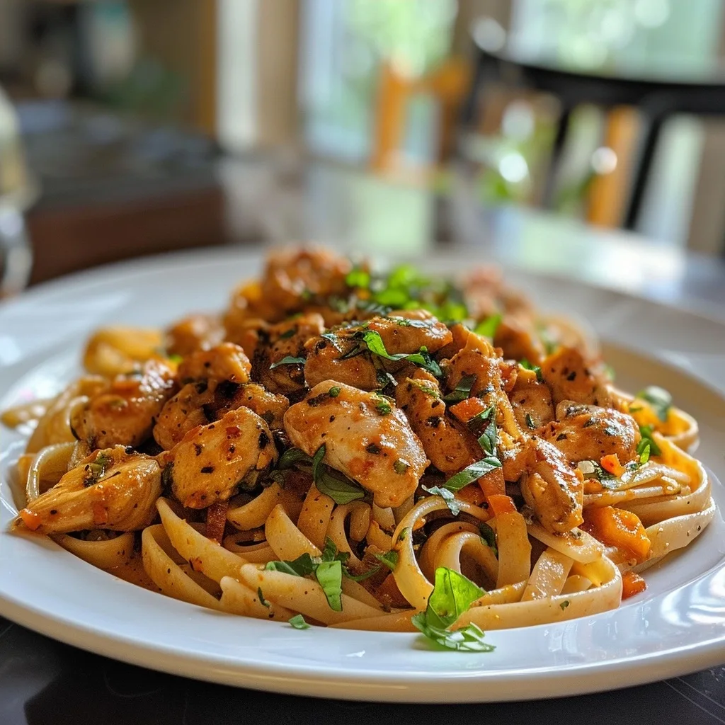 Spicy Cajun Chipotle Chicken Pasta Recipe
