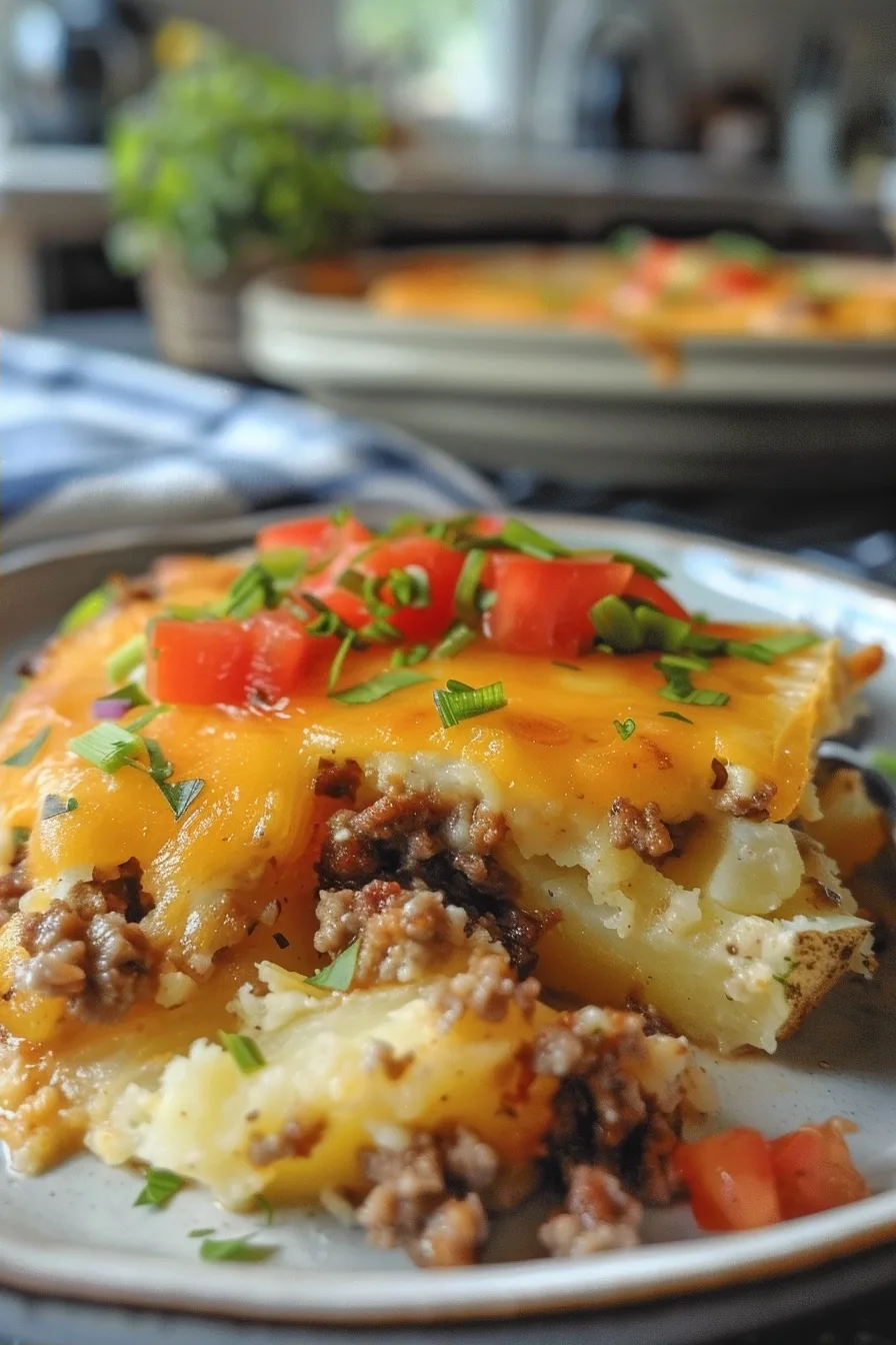 Cheesy Hamburger Potato Casserole Recipe 4 image 1785084116117