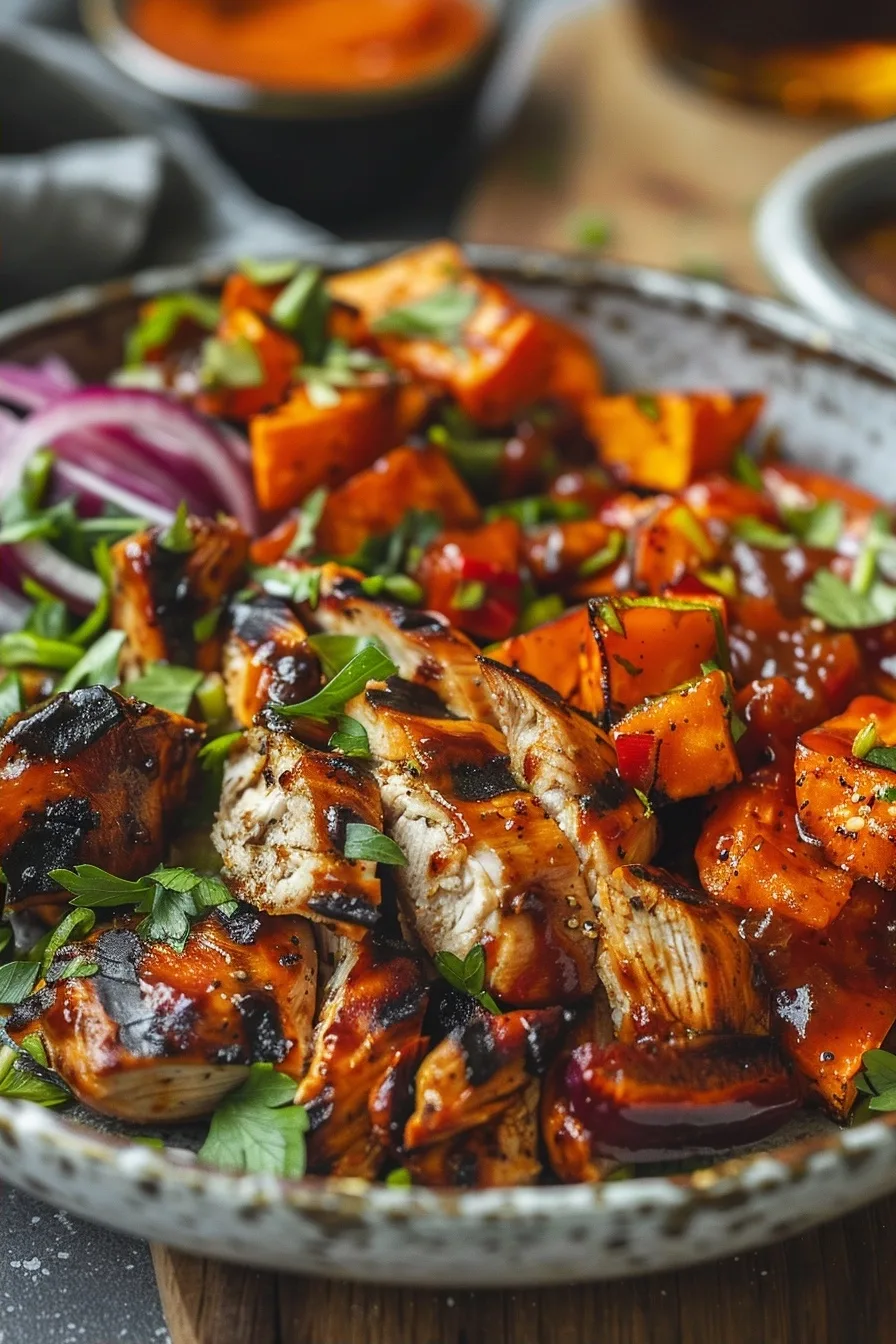 Easy BBQ Chicken Sweet Potato Bowl 4 image 1785084156679