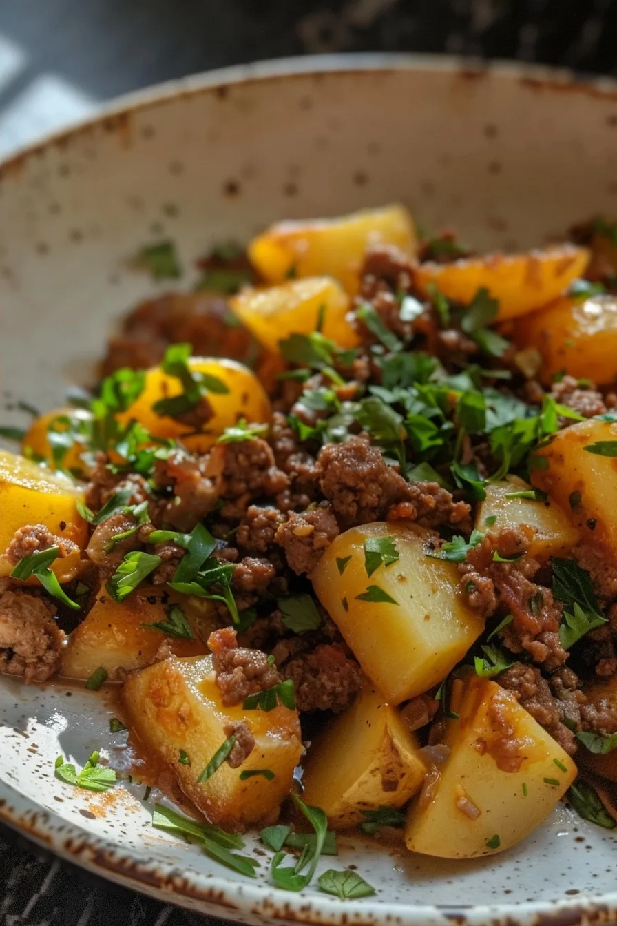 One Skillet Ground Beef and Potatoes 4 image 1785084223153