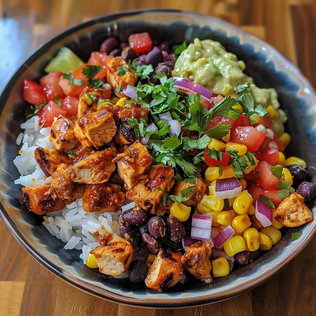 Quick Chicken Burrito Protein Bowl