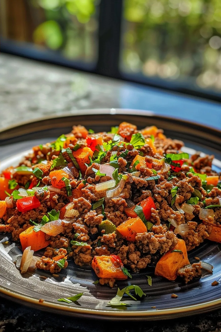 Tex-Mex Sweet Potato Ground Beef Hash 4 image 1785177414567