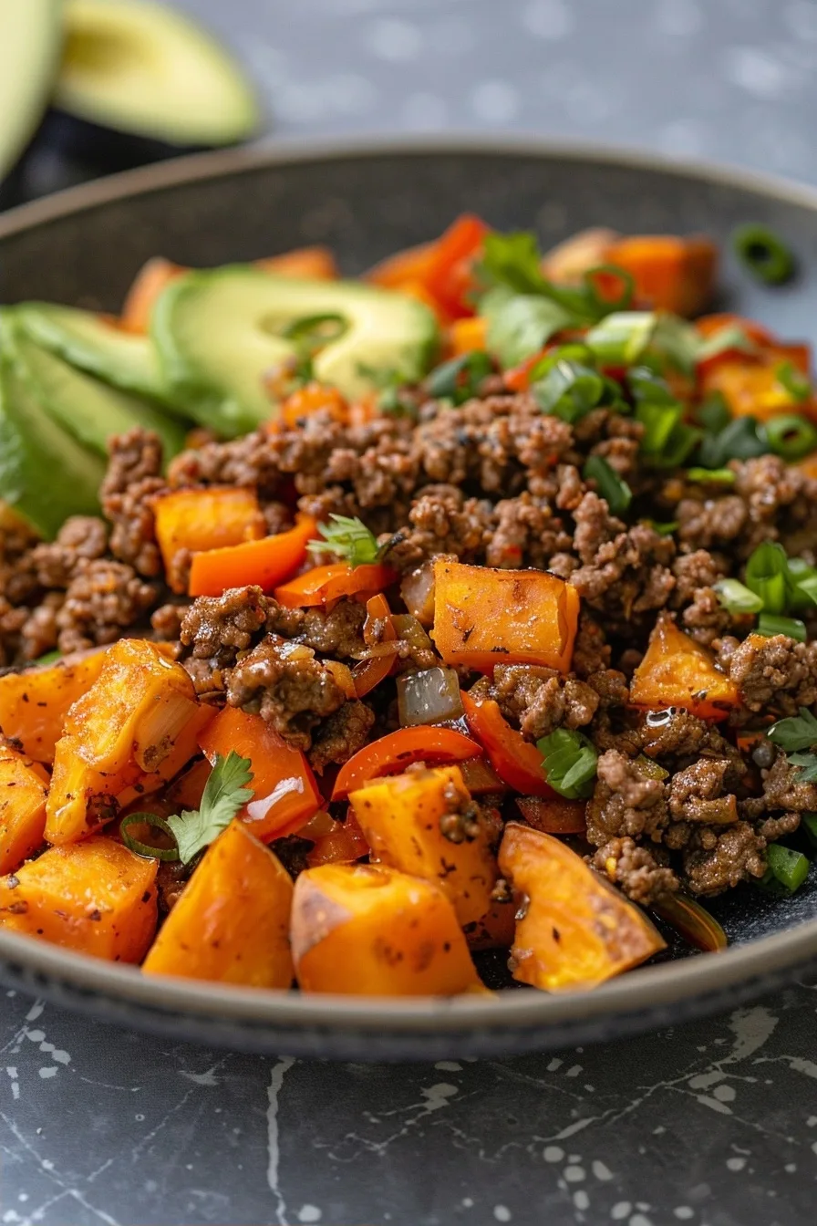 Hot Honey Ground Beef Sweet Potato Bowl 4 image 1785177688823