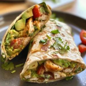 Home 1 Healthy Chicken Avocado Protein Wrap