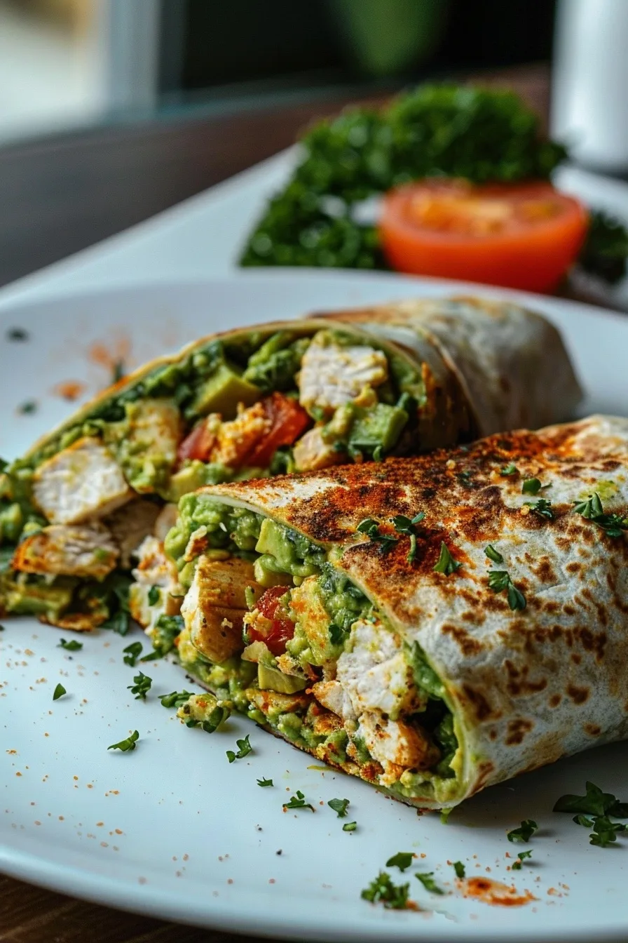 Healthy Chicken Avocado Protein Wrap 4 image 1785177791699